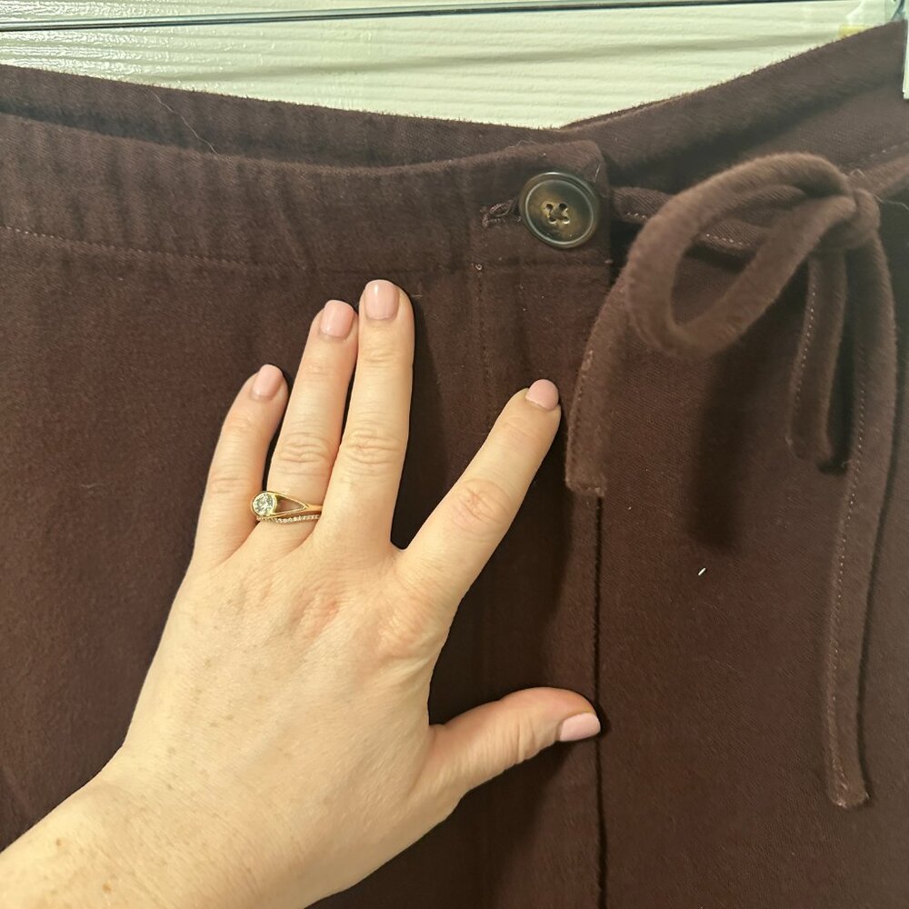 Madewell Moleskin Side-Tie Mini Skirt in Chocolate Size 8 - Picture 6 of 8